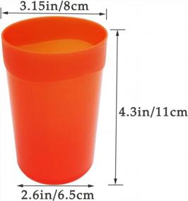 img 3 attached to Assorted Color BPA-Free Unbreakable Plastic Tumblers, 13.5Oz Reusable Cups For Kids And Adults - Set Of 12 Premium Break-Resistant Water Cups For Parties, Events, And Everyday Use