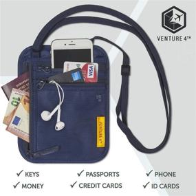 img 2 attached to Secure and Stylish VENTURE 4TH Slim Minimalist Travel 👜 Neck Wallet – RFID Blocking Passport Holder for Ultimate Travel Safety