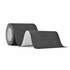 img 3 attached to Anti Slip Traction Tape - 8"X30' Longer & Wider, 80 Grit For Best Grip & Friction | Safe Tread Step | Strong Abrasive Adhesive For Stairs Indoor/Outdoor Black