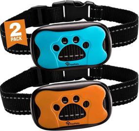 img 4 attached to 🐾 PawPets Rechargeable Anti Bark Collar - No Shock Dog Training Collar - Humane Vibration and Sound Barking Collar for Small Medium Large Dogs - 2 Pack