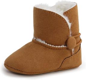 img 4 attached to 👶 Maleris Newborn Booties - Anti-Slip Toddler Boys' Shoes Boots