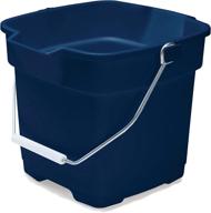 🧹 rubbermaid roughneck square bucket: 12-quart blue sturdy pail for household cleaning & projects logo