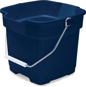 img 1 attached to 🧹 Rubbermaid Roughneck Square Bucket: 12-Quart Blue Sturdy Pail for Household Cleaning & Projects