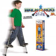air kicks geospace walkaroo jr. aluminum stilts with ergonomic lightweight design, max. 110 lbs. logo