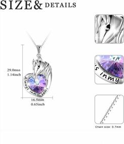 img 2 attached to Sterling Silver Unicorn Heart Necklace: Perfect Christmas And Birthday Gift For Girls And Women