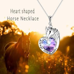 img 3 attached to Sterling Silver Unicorn Heart Necklace: Perfect Christmas And Birthday Gift For Girls And Women