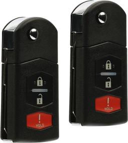 img 2 attached to 🔑 Set of 2 Flip Key Fob Remotes, Compatible with Mazda 6 2005-2008 (KPU41788)