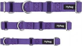 img 1 attached to 🐾 Hyhug Pets Premium Upgraded Heavy Duty Nylon Anti-Escape Martingale Collar for Boy and Girl Dogs - Comfy, Safe, and Ideal for Daily Use, Walking, and Professional Training (Large Size, Ultra Violet Color)