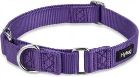 img 2 attached to 🐾 Hyhug Pets Premium Upgraded Heavy Duty Nylon Anti-Escape Martingale Collar for Boy and Girl Dogs - Comfy, Safe, and Ideal for Daily Use, Walking, and Professional Training (Large Size, Ultra Violet Color)