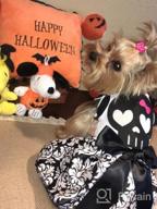 img 1 attached to Stylish And Chic Petitebella Black Skull Face Dog Dress - Perfect For Puppies And Small Dogs (White/Damask, Medium) review by Ryan Thrasher