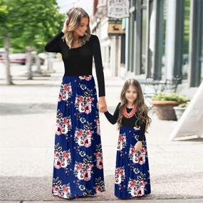 img 3 attached to PopReal Dresses Casual Printed Pockets Girls' Clothing : Dresses