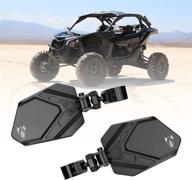 🔍 cuero pro black 1.75" - high-quality utv side mirrors set for off-roading - includes 2 mirrors - compatible with 1.75" bar size - rzr rear view mirror логотип