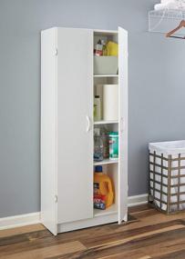 img 3 attached to Организуйте свой дом с помощью регулируемого шкафа для кладовой ClosetMaid: идеально подходит для хранения на кухне, в прачечной или подсобном помещении!
