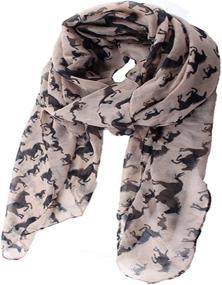 img 2 attached to Barara King Horses Fashionable Scarves Women's Accessories : Scarves & Wraps