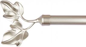 img 2 attached to Adjustable Champagne Curtain Rod For Windows - WL.Rocaille 3/4-Inch Diameter, 28-48-Inch Length
