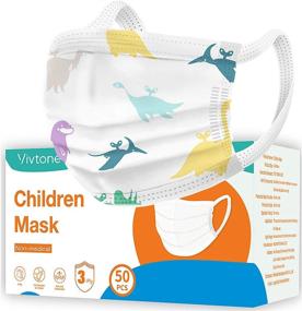 img 4 attached to 50PCS Vivtone 3-Ply Disposable Kids Face Mask With Wide Strap For Enhanced Comfort