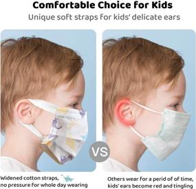 img 1 attached to 50PCS Vivtone 3-Ply Disposable Kids Face Mask With Wide Strap For Enhanced Comfort