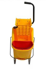img 1 attached to 36 Quart Janico 1036 Mop Bucket Combo With Side Press Wringer And Insert, 9 Gallon Capacity, In Resilient Yellow Color