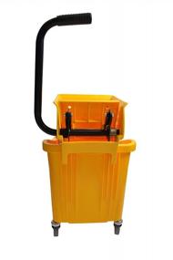 img 2 attached to 36 Quart Janico 1036 Mop Bucket Combo With Side Press Wringer And Insert, 9 Gallon Capacity, In Resilient Yellow Color