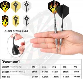 img 2 attached to 90% Tungsten Steel Tip Darts 21-30G With Carrying Case, Aluminum Shafts & Accessories - CyeeLife