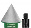 mgtgbao 38mm green diamond beveling chamfer bit, 1-1/2" diamond countersink drill bits with m14 thread for enlarging, polishing and bevelling granite marble tiles size of 0 to 1-1/2" inch logo