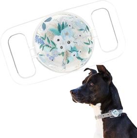 img 4 attached to 🌸 Rifle Paper Co. Garden Party Blue AirTag Case: Protect and Track Your Pet with Style