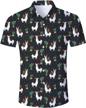 mens summer hawaiian tops: alisister 3d pattern button down dress shirts logo
