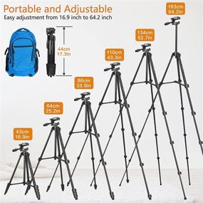 img 2 attached to 📸 65"/165cm Phone Tripods with Remote Shutter: Perfect for Video Recording, Selfies & Livestream!