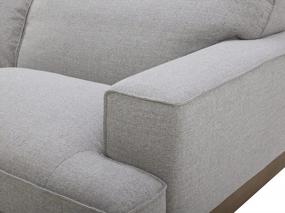 img 1 attached to Бренд Amazon - Современный промышленный диван-кровать с металлическими ножками Rivet, 83,1 "W, светло-серый