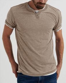 img 3 attached to Stay Stylish With Yacooh'S Comfortable And Versatile Mens Henley Shirts: Long/Short Sleeve T-Shirts In Casual Regular Fit And Lightweight Button Tops For Men