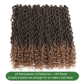 img 2 attached to Get Bohemian Chic Style With Karida Faux Locs Crochet Hair - Deep Wave Braiding Hair With Curly Ends For Every Occasion!