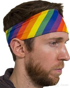 img 1 attached to International Tie Unisex Headband Rainbow