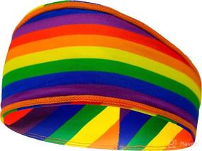 img 3 attached to International Tie Unisex Headband Rainbow