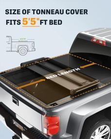 img 3 attached to FINDAUTO Fits For Ford F150 2004-2021 Soft Tri-Fold Truck Bed Tonneau Cover, Styleside 5'5"FT Bed