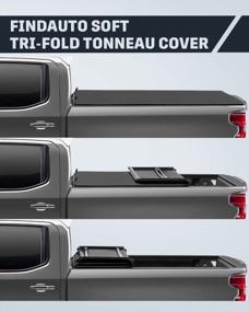 img 1 attached to FINDAUTO подходит для Ford F150 2004-2021 Мягкая трехстворчатая грузовая кровать Tonneau Cover, Styleside 5'5 "FT Bed