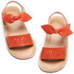 img 4 attached to Flaryzone Toddler Little Girls Glitter Flower Open-Toe Flat Dress Sandals Summer Shoes
