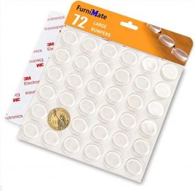 img 4 attached to Anti-Slip Glass Bumpers - 72 Medium Round Pads With Adhesive Backing For Cutting Boards, Laptops, And Sound Dampening - Clear Rubber, 20.6Mm Diameter