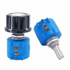 img 3 attached to Precision Multi Turn Wirewound Potentiometer With A03 Knob (2Pcs) - 3590S Rotary Potentiometer 1K Ohm, 10-Turn Wire Wound - 3590S-2-102L