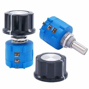 img 4 attached to Precision Multi Turn Wirewound Potentiometer With A03 Knob (2Pcs) - 3590S Rotary Potentiometer 1K Ohm, 10-Turn Wire Wound - 3590S-2-102L