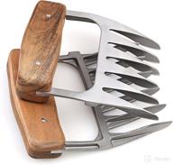 🍖 1easylife stainless steel meat claws with wooden handle for shredding, pulling, handing, lifting & serving pork, turkey, chicken, brisket logo