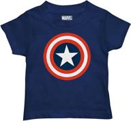 👕 boys' clothing - tops, tees & shirts: marvel toddler captain america t-shirt logo