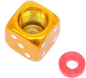 img 2 attached to AutoE 5Pcs Dice Shape Автомобиль Грузовик Велосипед Шины Воздушный Клапан Крышки Крышки Универсальные Автомобильные Колесные Диски Для Велосипеда Мотоцикла (4 1 ШТ.) (Золото)