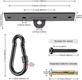 img 1 attached to Dolibest Heavy Bag Hangers: Your Ultimate Solution For Body Weight Strength Training Systems, Aerial Yoga & Resistance Band Workouts