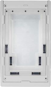 img 3 attached to Dragon Wall Pet Door - Single Flap, White Frame, Large Flap with Locking Cover - Energy Efficient, Sturdy, and Low-Cost Through-Wall Pet Door