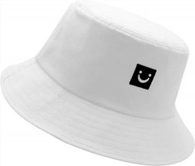 img 3 attached to Стильная и практичная: мужская шляпа-ведро со смайликом для защиты от солнца на пляже и в путешествии