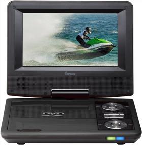img 4 attached to Impecca 7 Inch Swivel Screen Portable DVD Player DVP775K With Rechargeable Battery, SD Card Slot And USB Port - Black