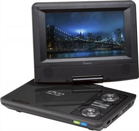 img 3 attached to Impecca 7 Inch Swivel Screen Portable DVD Player DVP775K With Rechargeable Battery, SD Card Slot And USB Port - Black