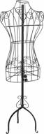 👗 black metal adjustable height wire frame dress form display stand by mygift designers logo