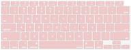 крышка клавиатуры mosiso, совместимая с macbook air 13 дюймов 2022 2021 2020 release a2337 m1 a2179 retina display с touch id magic keyboard с подсветкой, водонепроницаемая защитная силиконовая кожа, розовый кварц логотип
