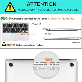 img 3 attached to MOSISO Keyboard Cover Compatible With MacBook Air 13 Inch 2022 2021 2020 Release A2337 M1 A2179 Retina Display With Touch ID Backlit Magic Keyboard, Waterproof Protective Silicone Skin, Rose Quartz